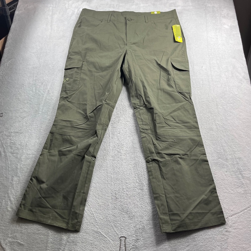 Boy Scouts of America BSA Ladies Uniform Pants 20W Olive Green Cargo Roll Up New